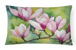 State Watercolor Flowers Throw Pillow Throw Pillow for Indoor Couch Bed Outdoor Patio Washable, Mississippi Magnolia 1675,12Hx16W