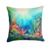 Seaweed Throw Pillow Machine Washable, Indoor Outdoor Decorative Pillow for Couch, Bed or Patio, 14Hx14W