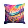 Colorful Liatris Throw Pillow Machine Washable, Indoor Outdoor Decorative Pillow for Couch, Bed or Patio, 14Hx14W