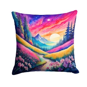 Colorful Phlox Throw Pillow Machine Washable, Indoor Outdoor Decorative Pillow for Couch, Bed or Patio, 14Hx14W