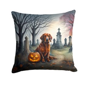 Irish Setter Spooky Halloween Throw Pillow Machine Washable, Indoor Outdoor Decorative Pillow for Couch, Bed or Patio, 14Hx14W