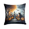 NEW Black Cat Spooky Halloween Throw Pillow Machine Washable, Indoor Outdoor Decorative Pillow for Couch, Bed or Patio, 14Hx14W