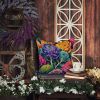 Colorful Ornamental Kale Throw Pillow Machine Washable, Indoor Outdoor Decorative Pillow for Couch, Bed or Patio, 14Hx14W