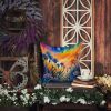 Colorful Agapanthus Throw Pillow Machine Washable, Indoor Outdoor Decorative Pillow for Couch, Bed or Patio, 14Hx14W