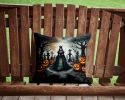 Evil Queen Spooky Halloween Throw Pillow Machine Washable, Indoor Outdoor Decorative Pillow for Couch, Bed or Patio, 14Hx14W