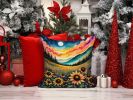 Colorful Black-eyed Susans Throw Pillow Machine Washable, Indoor Outdoor Decorative Pillow for Couch, Bed or Patio, 14Hx14W