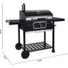 CD2030AN 30-Inch Charcoal Grill Deluxe BBQ Smoker Picnic Camping Patio Backyard Cooking Barbecue Black Large Kitchen Dining Bar