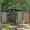 Outdoor Storage Shed, Metal Sheds & Outdoor Storage House for Patio Garden