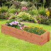 Fir Wood Planter Box with 2 Drainage Holes and 3 Added Bottom Crossbars