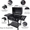 CD2030AN 30-Inch Charcoal Grill Deluxe BBQ Smoker Picnic Camping Patio Backyard Cooking Barbecue Black Large Kitchen Dining Bar