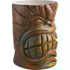 Outdoor Side Table Statue Grande Tiki Spirit Face Kanaloa Teeth for Patio,Bar or Den,15 Inches Wide, 20 Inches Tall,Sculptures