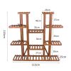 UNHO Multi-Tier Plant Stand, 46in Height Wood Flower Rack Holder 16 Potted Display Storage Shelves Indoor Outdoor for Patio Gard