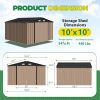 Outdoor Storage Shed, Metal Sheds & Outdoor Storage House for Patio Garden