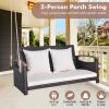 2-Person Patio Rattan Porch Swing