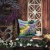 Lavender in Watercolor Throw Pillow Machine Washable, Indoor Outdoor Decorative Pillow for Couch, Bed or Patio, 14Hx14W