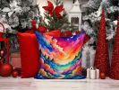 Colorful Amaranths Throw Pillow Machine Washable, Indoor Outdoor Decorative Pillow for Couch, Bed or Patio, 14Hx14W