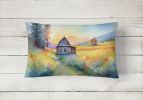 State Watercolor Flowers Throw Pillow Throw Pillow for Indoor Couch Bed Outdoor Patio Washable, Montana Bitterroot 1679,12Hx16W