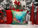 Seaweed Throw Pillow Machine Washable, Indoor Outdoor Decorative Pillow for Couch, Bed or Patio, 14Hx14W