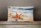 Nautical Collection Throw Pillow Throw Pillow for Indoor Couch Bed Outdoor Patio Washable, Starfish 2829,12Hx16W