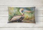 Nautical Collection Throw Pillow Throw Pillow for Indoor Couch Bed Outdoor Patio Washable, Pelican 2853,12Hx16W