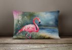 Nautical Collection Throw Pillow Throw Pillow for Indoor Couch Bed Outdoor Patio Washable, Flamingo 2863,12Hx16W