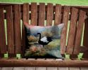 Black Swan Throw Pillow Machine Washable, Indoor Outdoor Decorative Pillow for Couch, Bed or Patio, 14Hx14W