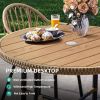 YITAHOME 5 Pieces Outdoor Patio Dining Table Chair Set,Wicker Patio Dining Set,Outdoor Rattan Dining Table Set for Patio,Balcony