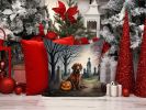 Irish Setter Spooky Halloween Throw Pillow Machine Washable, Indoor Outdoor Decorative Pillow for Couch, Bed or Patio, 14Hx14W