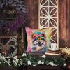 Keeshond Hippie Dawg Throw Pillow Machine Washable, Indoor Outdoor Decorative Pillow for Couch, Bed or Patio, 14Hx14W