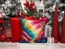 Colorful Azaleas Throw Pillow Machine Washable, Indoor Outdoor Decorative Pillow for Couch, Bed or Patio, 14Hx14W