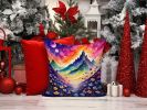 Colorful Violets Throw Pillow Machine Washable, Indoor Outdoor Decorative Pillow for Couch, Bed or Patio, 14Hx14W