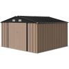 Outdoor Storage Shed, Metal Sheds & Outdoor Storage House for Patio Garden