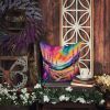 Colorful Liatris Throw Pillow Machine Washable, Indoor Outdoor Decorative Pillow for Couch, Bed or Patio, 14Hx14W