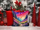 Colorful Phlox Throw Pillow Machine Washable, Indoor Outdoor Decorative Pillow for Couch, Bed or Patio, 14Hx14W