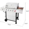 5-Burner BBQ Propane Grill, Stainless Steel Barbecue Gas Grill for Outdoor Patio Garden Picnic Backyard Cooking, 64,000 BTU