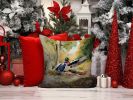 Wood Duck Throw Pillow Machine Washable, Indoor Outdoor Decorative Pillow for Couch, Bed or Patio, 14Hx14W