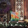 Lilies in Watercolor Throw Pillow Machine Washable, Indoor Outdoor Decorative Pillow for Couch, Bed or Patio, 14Hx14W