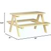 Garden Kids Wooden Picnic Bench Outdoor Patio Dining Table 37 X 10.8 X 4.9 Brown Desk Camping Supplies Chair Pliante Tables