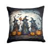 Witches Spooky Halloween Throw Pillow Machine Washable, Indoor Outdoor Decorative Pillow for Couch, Bed or Patio, 14Hx14W