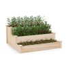 3-Tier Wooden Raised Garden Bed for Backyard Patio Gardening