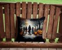 Vampires Spooky Halloween Throw Pillow Machine Washable, Indoor Outdoor Decorative Pillow for Couch, Bed or Patio, 14Hx14W