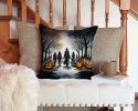 Vampires Spooky Halloween Throw Pillow Machine Washable, Indoor Outdoor Decorative Pillow for Couch, Bed or Patio, 14Hx14W