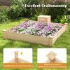 49" x 49" x 10" Raised Garden Bed with Compost Bin and Open-ended Bottom