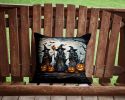 Witches Spooky Halloween Throw Pillow Machine Washable, Indoor Outdoor Decorative Pillow for Couch, Bed or Patio, 14Hx14W